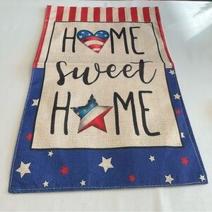 Patriotic Home Sweet Home Decorative Garden Flag